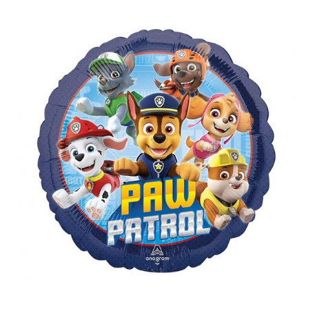 Fólia lufi kerek Paw Patrol kék