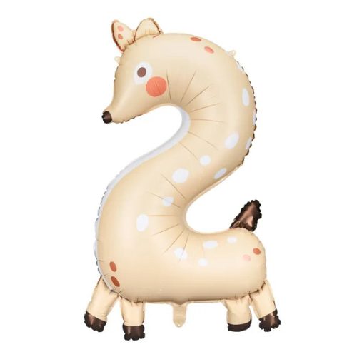 Óriás szám fólia lufi 88cm őzike "2"