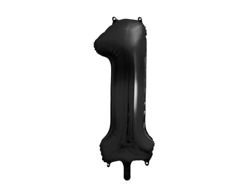 Óriás szám fólia lufi 86cm fekete "1"