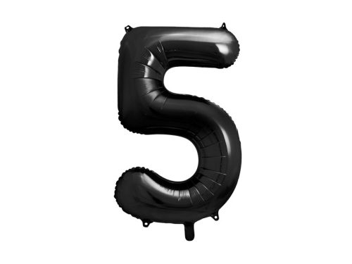 Óriás szám fólia lufi 86cm fekete "5"
