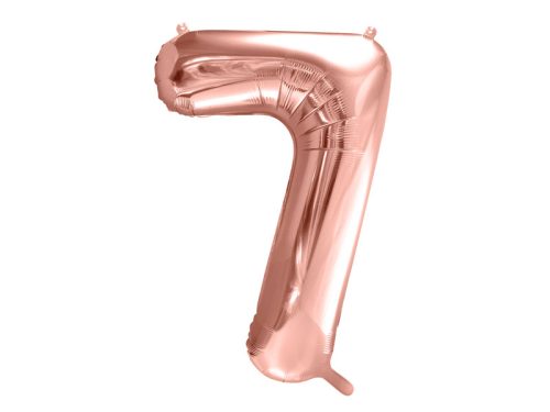 Óriás szám fólia lufi 86cm rosegold "7"