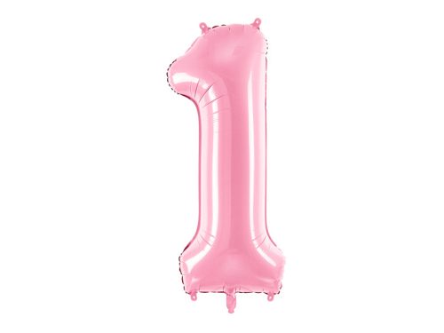 Óriás szám fólia lufi 86cm rózsaszín "1"