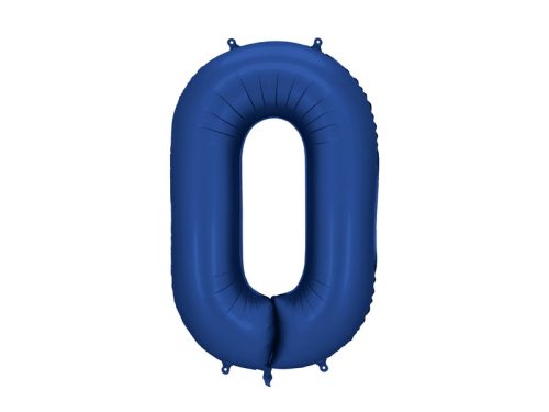Óriás szám fólia lufi 86cm sötétkék "0"