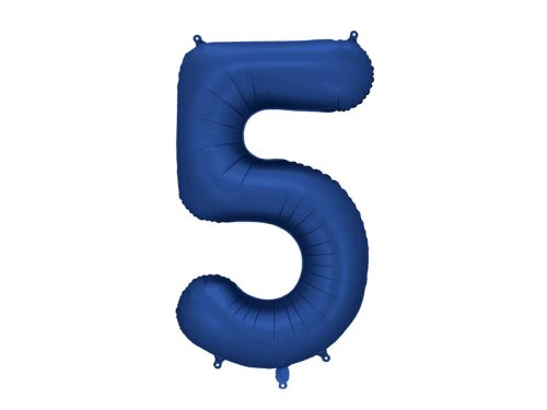 Óriás szám fólia lufi 86cm sötétkék "5"