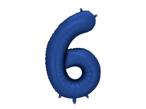 Óriás szám fólia lufi 86cm sötétkék "6"