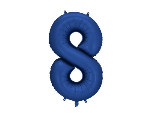 Óriás szám fólia lufi 86cm sötétkék "8"