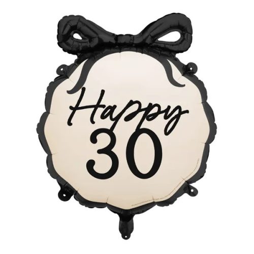 Fólia lufi kerek fekete masnival "30"