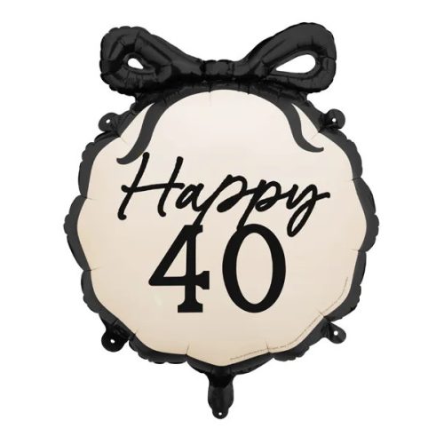 Fólia lufi kerek fekete masnival "40"