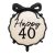 Fólia lufi kerek fekete masnival "40"