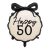 Fólia lufi kerek fekete masnival "50"