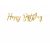 Banner Happy Birthday felirattal arany
