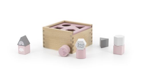 Label Label fa játék formabedobó rózsaszín